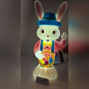 Easter Blow Mold Bunny Tabletop Battery Operated Light Up LED Walmart 2025